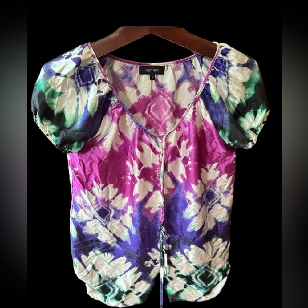 Karen Kane silk oversized off the shoulder top size S